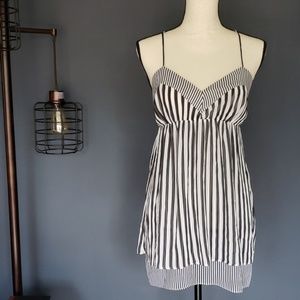 Urban outfitters flowy black & white stripped babydoll dress